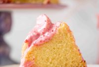 Strawberry Iced Pound Cake Recipe for Moist, Tender Loaf
