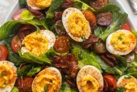 Deviled Egg, Bacon & Tomato Salad with Herb Vinaigrette Recipe