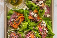 Gorgonzola Steak Lettuce Cups with Herb Vinaigrette