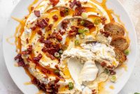 Hot Honey & Bacon Whipped Goat Cheese Spread