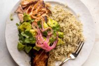 Cilantro-Lime Salmon with Coconut Rice Recipe