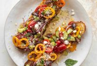 Grilled Garlic Baguettes with Fresh Greek Salad Pairing