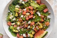 Watermelon Crunch Salad with Fresh Mint Vinaigrette Recipe