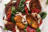Crispy Caprese Chicken with Balsamic Glaze