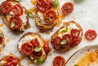 Slow-Roasted Hot Honey Tomato Crostini Recipe