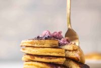 Ricotta Pancakes with Salted Blueberry Butter Recipe