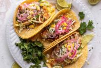 Grilled Fish Tacos with Spicy Jalapeño Corn Slaw