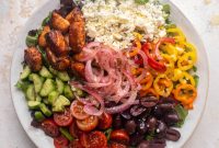 Crispy Honey-Lemon Salmon with Greek Salad Recipe