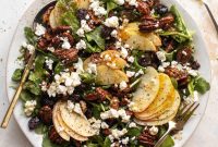 Autumn Arugula Salad with Fig Vinaigrette and Toasted Walnuts