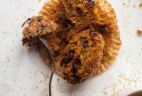 Pumpkin Zucchini Muffins with Warm Spices and Honey Glaze