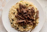 Braised Short Ribs with Charred Scallion Risotto Recipe