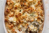 Smoked Gruyère Cauliflower Gratin with Dijon Breadcrumb Topping