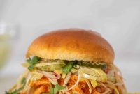 Weeknight Buffalo Chicken Sandwich with Tangy Pickle Slaw