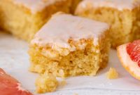 Grapefruit Greek Yogurt Snack Cake with Citrus Glaze
