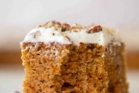 Greek Yogurt Carrot Sheet Cake with Cream Cheese Frosting