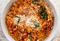 Fire-Roasted Tomato Risotto with Creamy Burrata