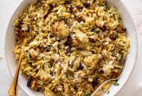 Charred Cauliflower and Lemon Orzo with Parmesan