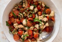 Grilled Chicken Caprese Lunch Bowl with Fresh Mozzarella and Basil
