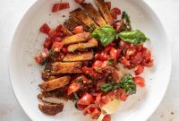 Crispy Bruschetta Chicken Recipe with Fresh Tomato Topping