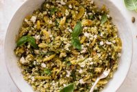 Summer Squash and Pesto Couscous Salad Recipe