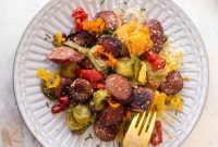 Sheet Pan Smoked Sausage and Tortellini Bake