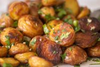 Herby Garlic-Crisped Potatoes with Mixed Fresh Herbs