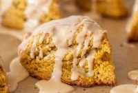 Pumpkin Scones with Espresso Glaze — Autumn Coffee Treat
