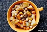 Hearty Moroccan Vegetable Stew with Spices and Chickpeas