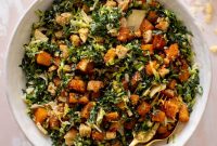 Winter Caesar Salad with Crispy Dijon Breadcrumbs