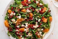 Festive Citrus Green Bean Salad with Pomegranate & Feta