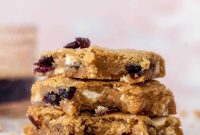Salted Brown Butter Cranberry White Chocolate Cookie Bars