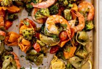 Sheet Pan Shrimp, Tortellini & Roasted Vegetables Recipe