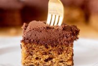 Banana Cake with Chocolate Peanut Butter Frosting Recipe