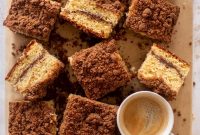Greek Yogurt Sheet Pan Coffee Cake with Honey Glaze