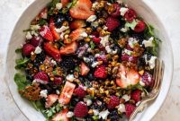 Red, White & Berry Salad with Pistachio Crunch