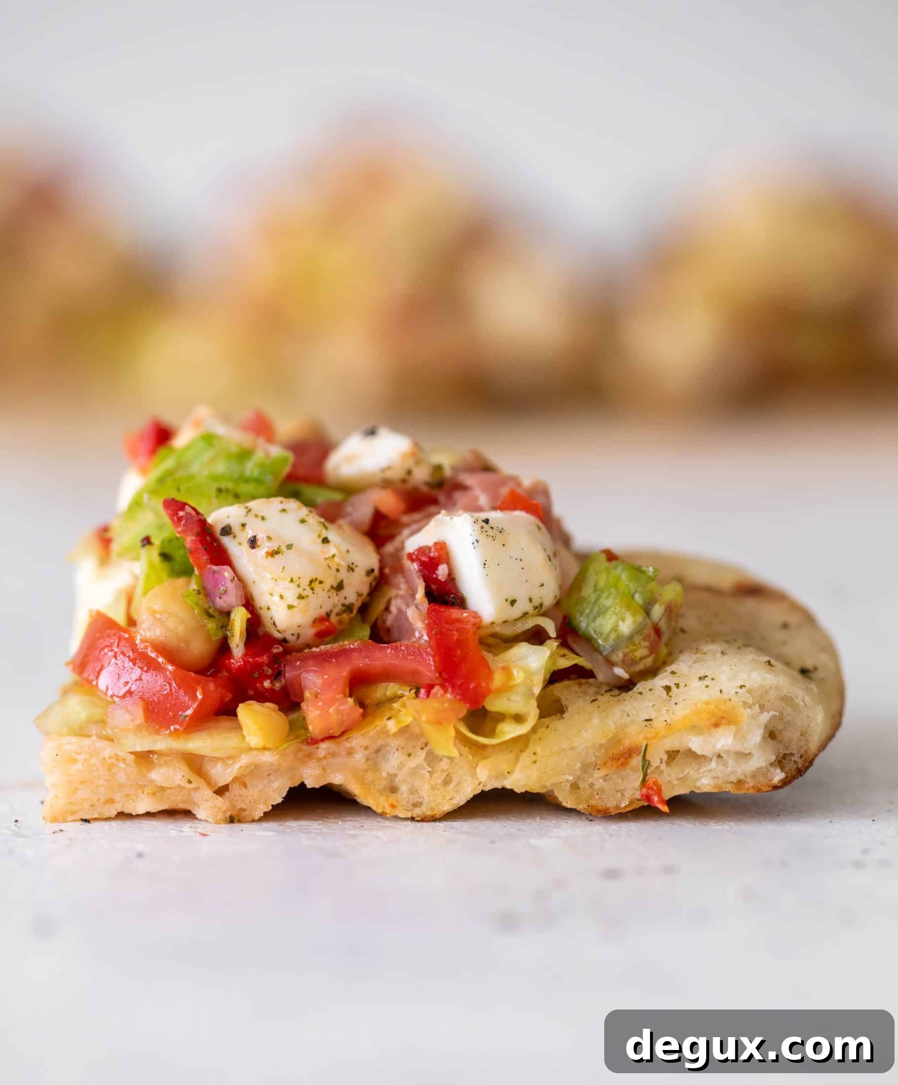 sourdough pizza with italian chopped salad
