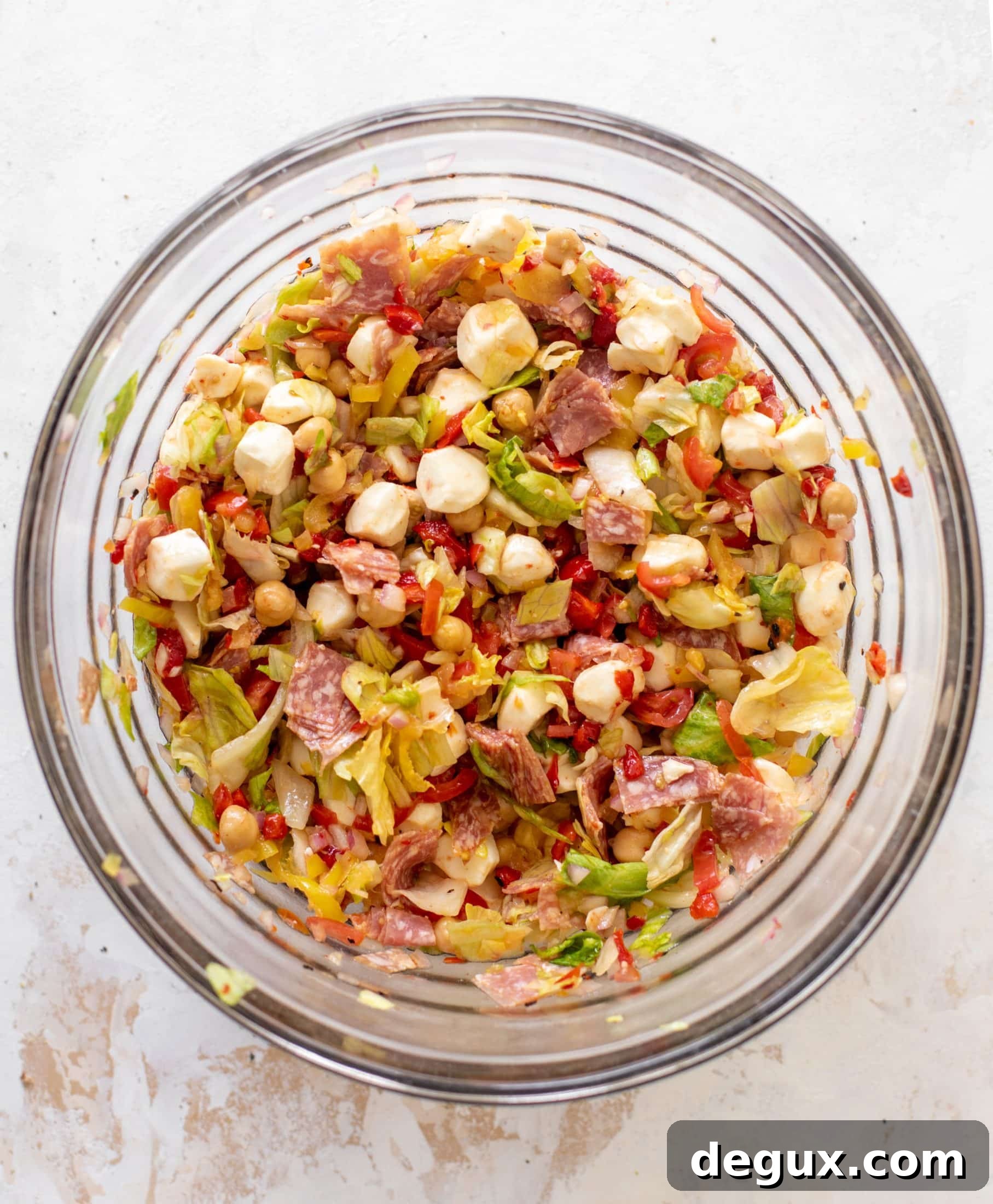 sourdough pizza with italian chopped salad
