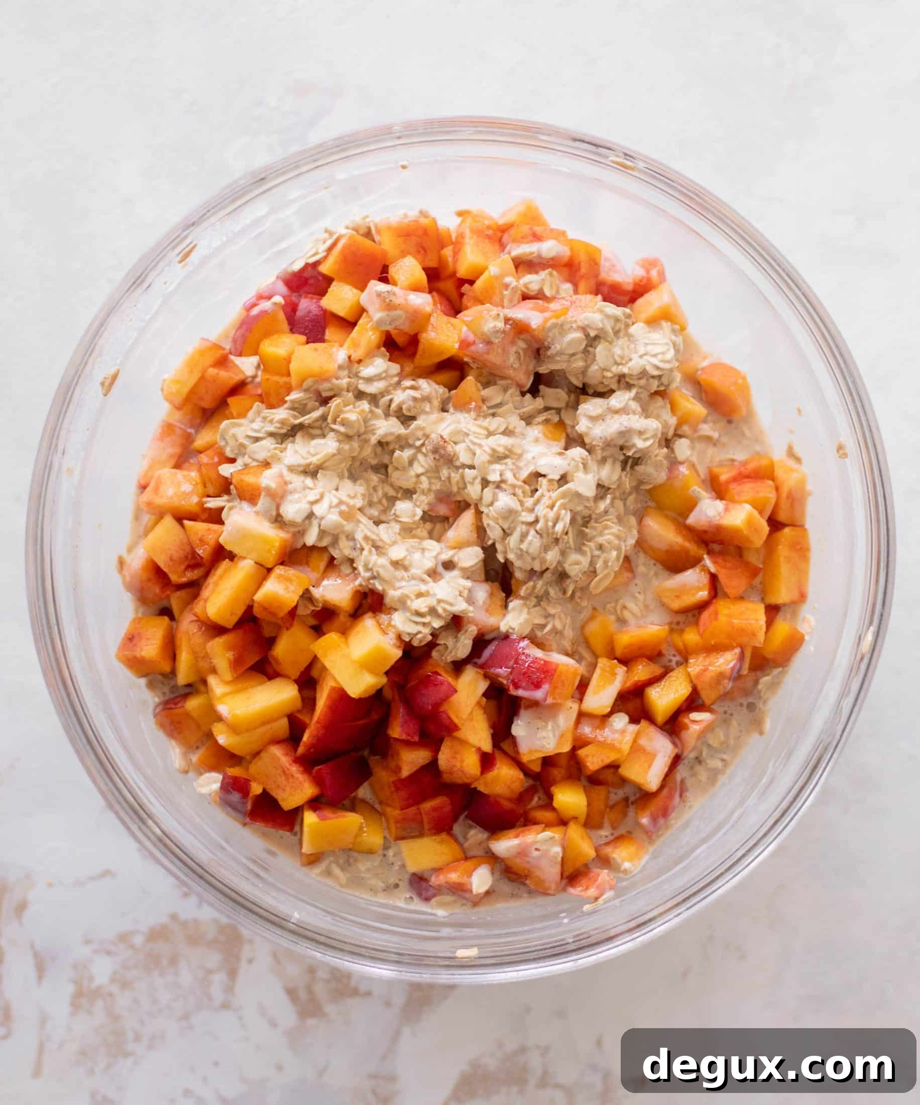 peaches and cream baked oatmeal