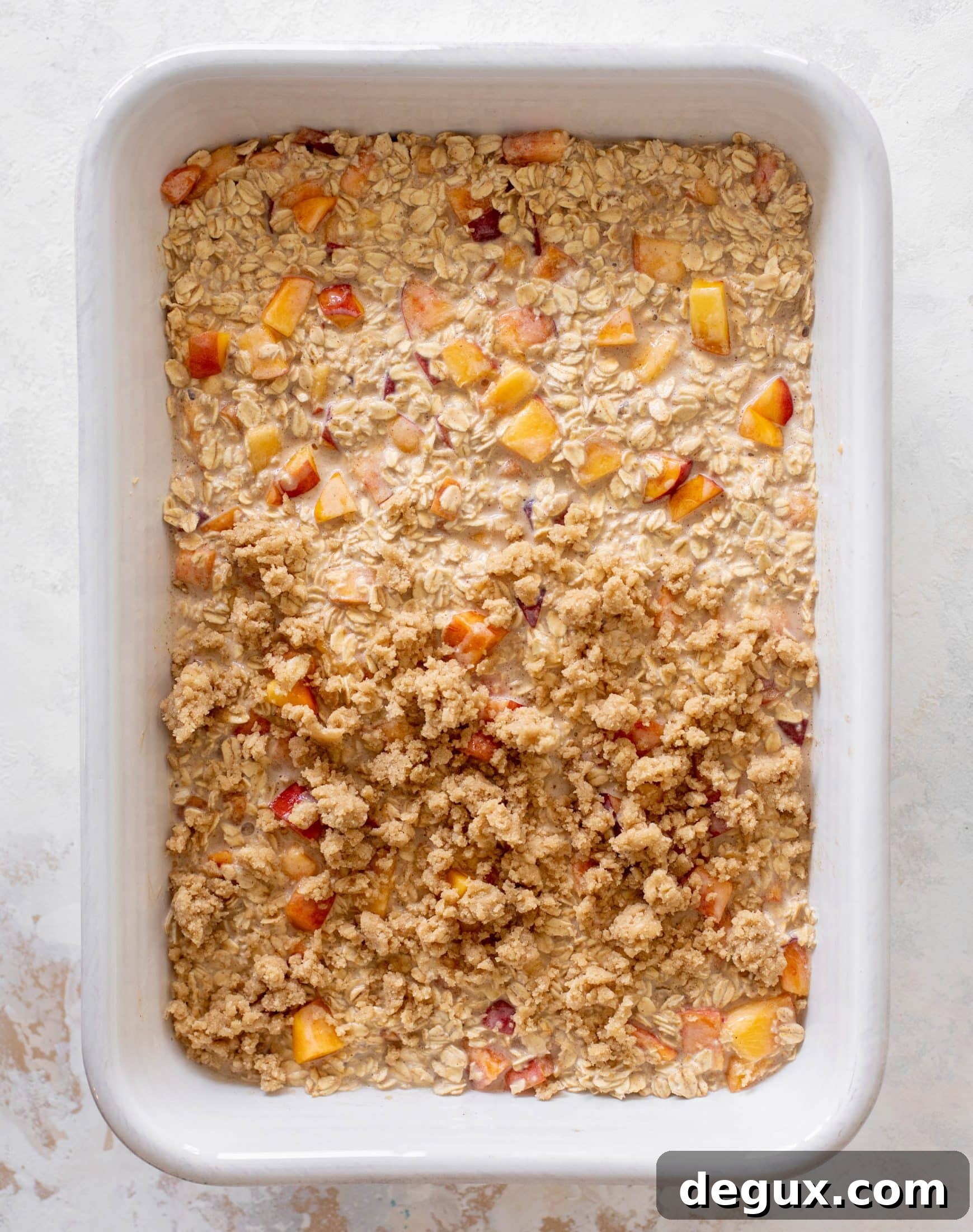 peaches and cream baked oatmeal