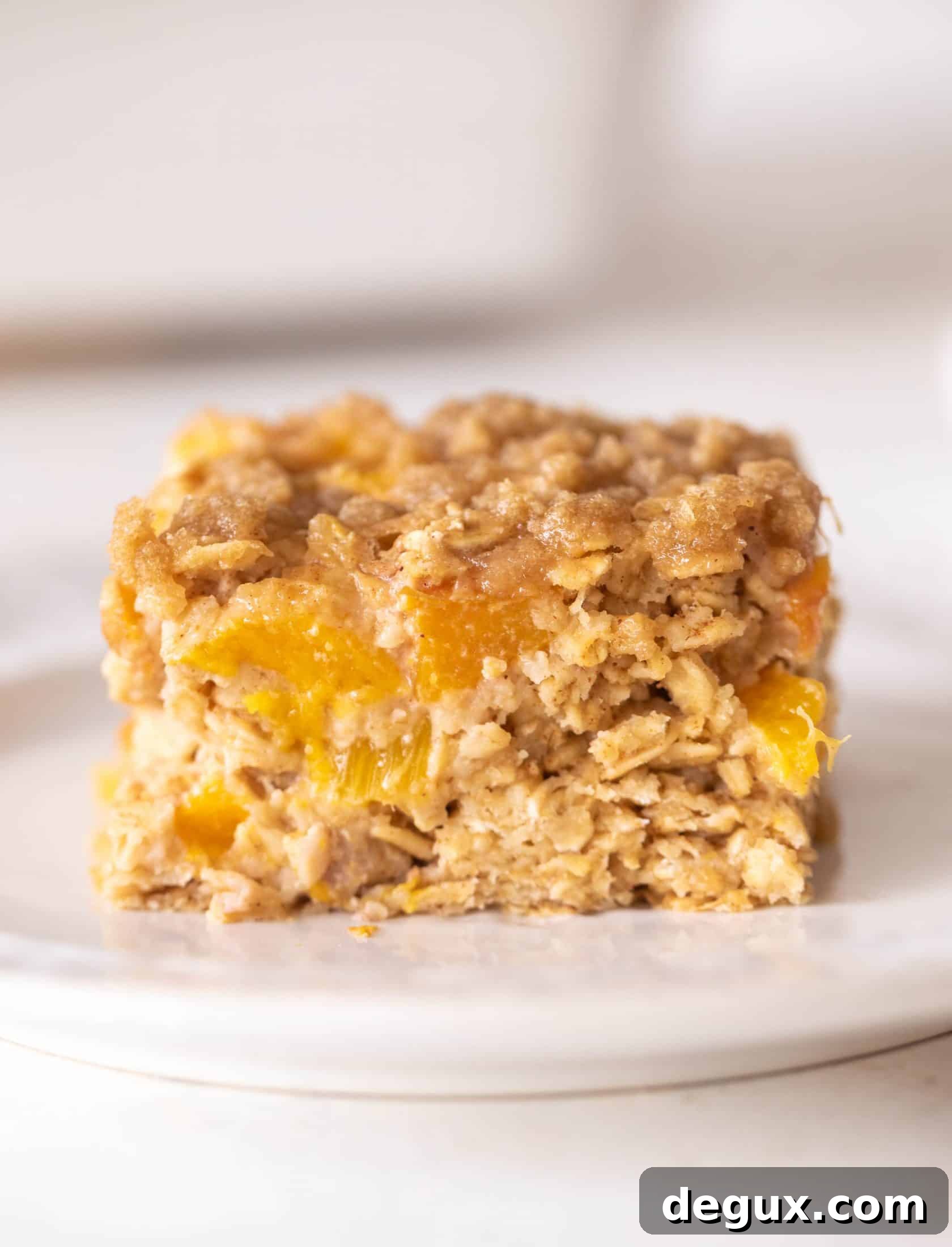 peaches and cream baked oatmeal