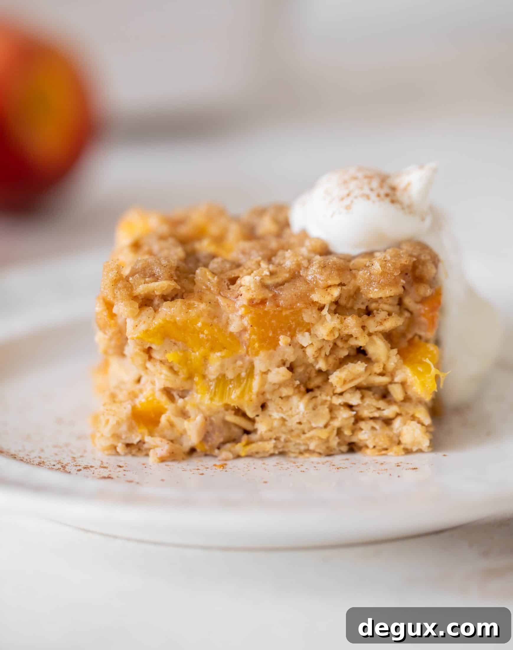 peaches and cream baked oatmeal