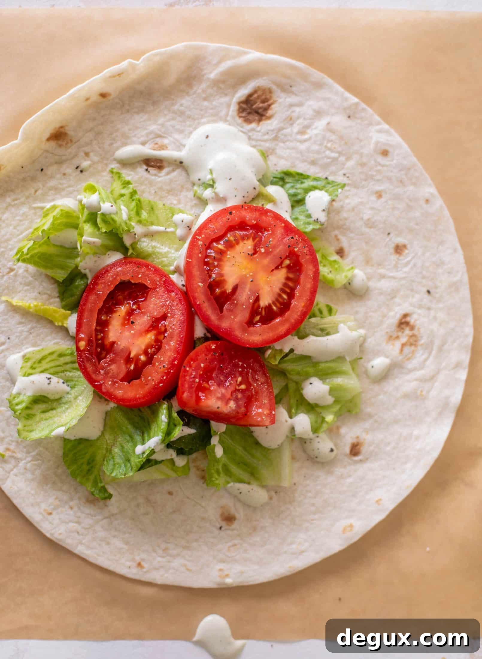 BLT wraps with jalapeno ranch