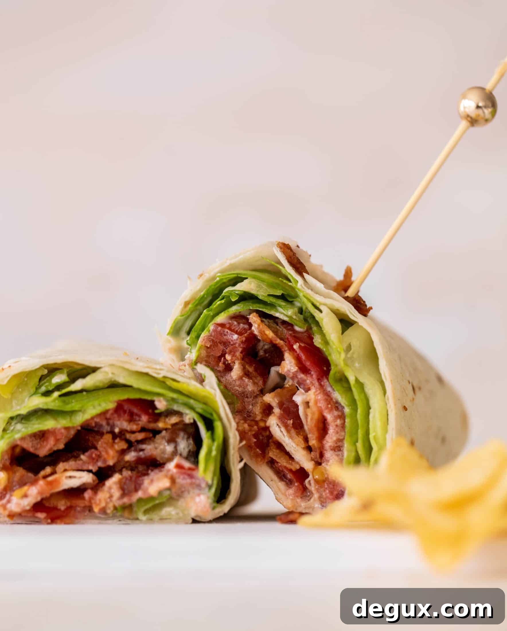 Spicy Jalapeño Ranch BLT Wraps: Crispy Bacon & Fresh Veggies 8 BLT wraps with jalapeno ranch