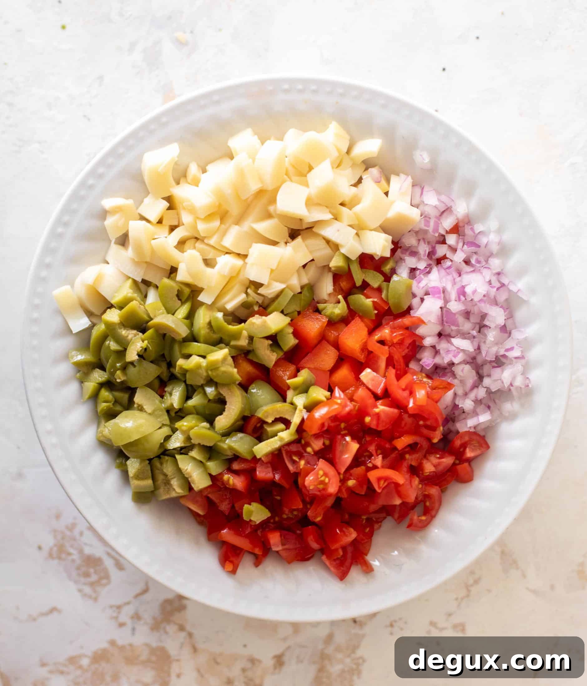 Summer Tuna Chop Recipe: Light Mediterranean Tuna Salad Bowl 3 summer tuna chop