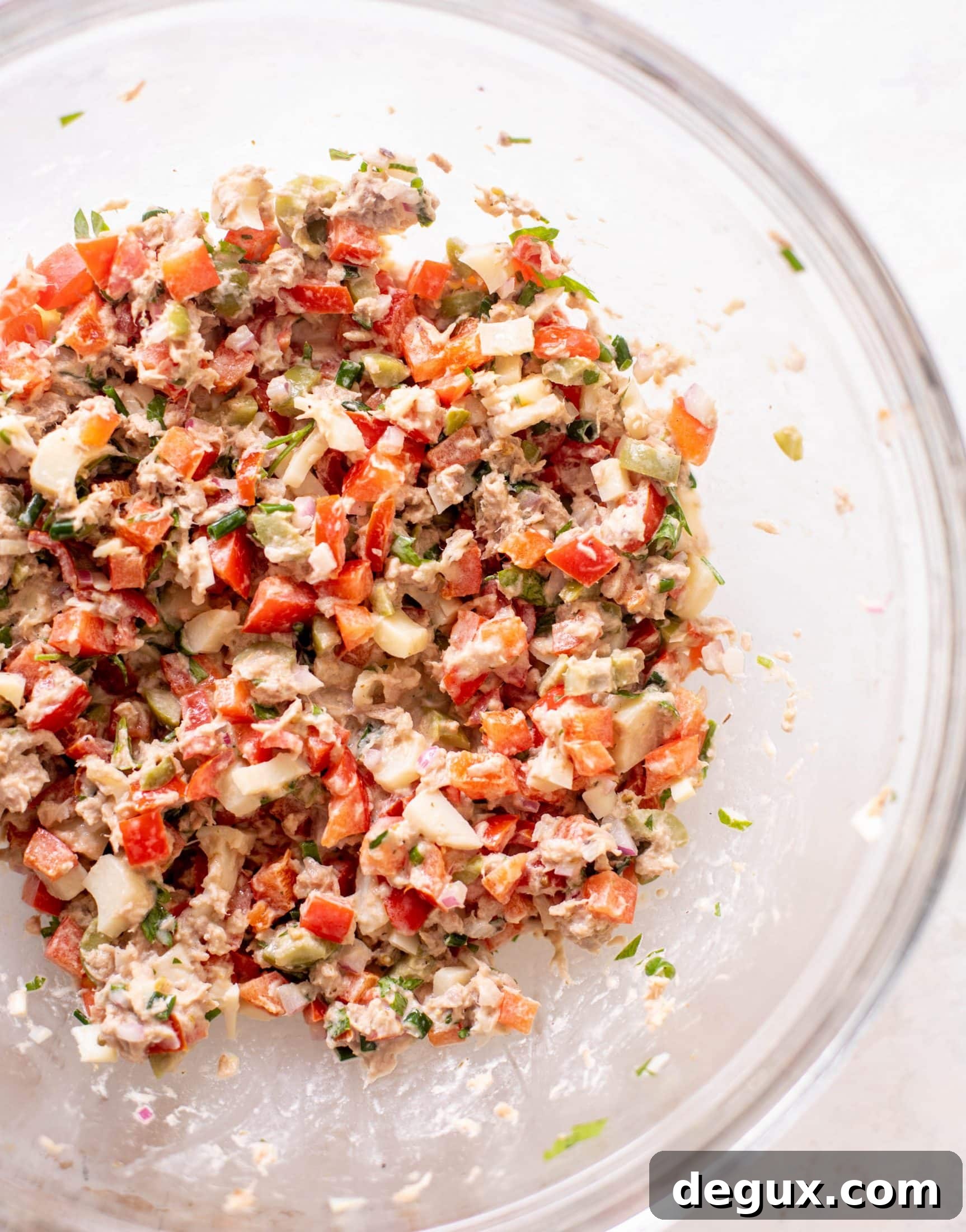 Summer Tuna Chop Recipe: Light Mediterranean Tuna Salad Bowl 4 summer tuna chop