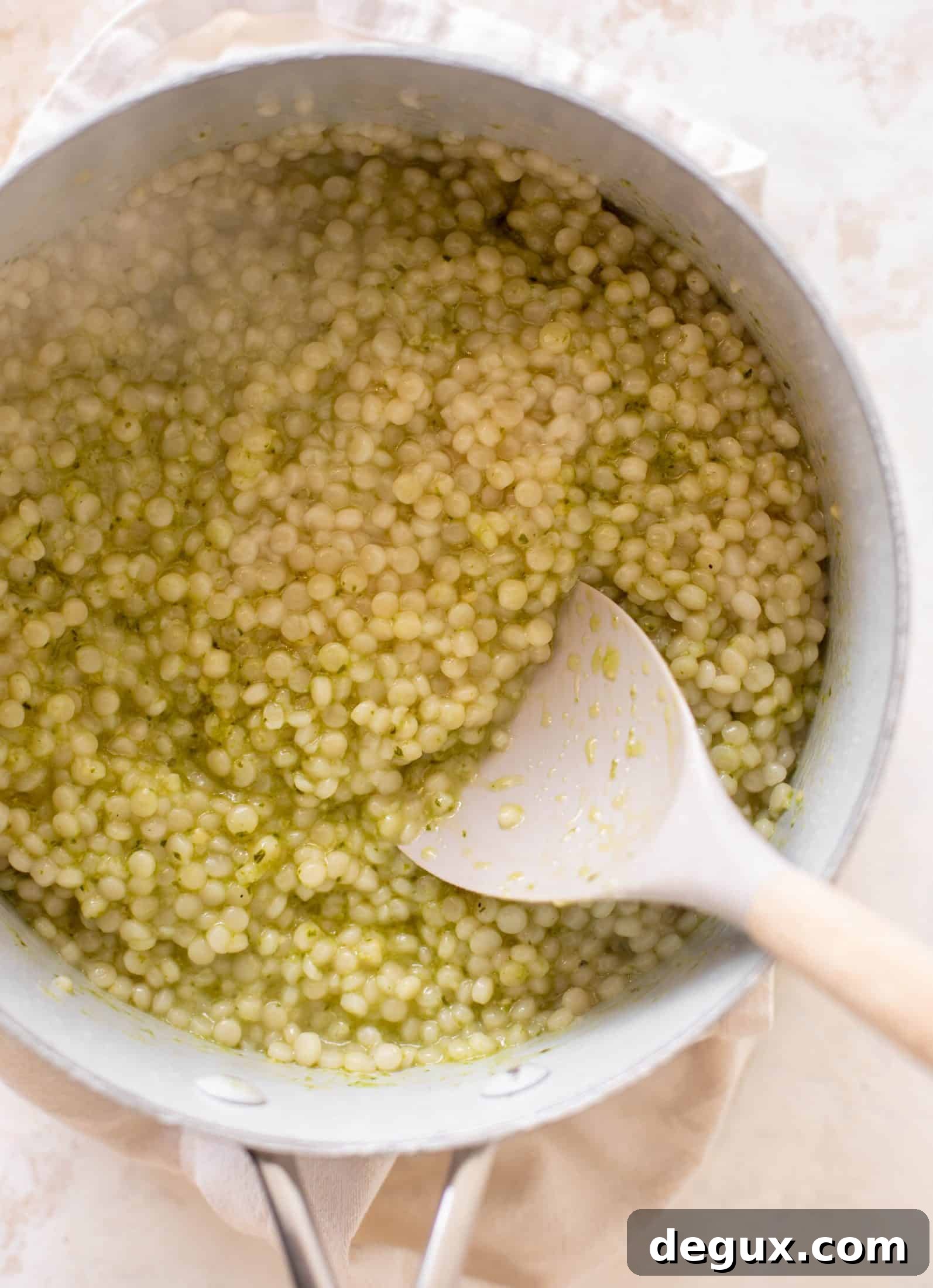basil chicken meatballs with summer couscous