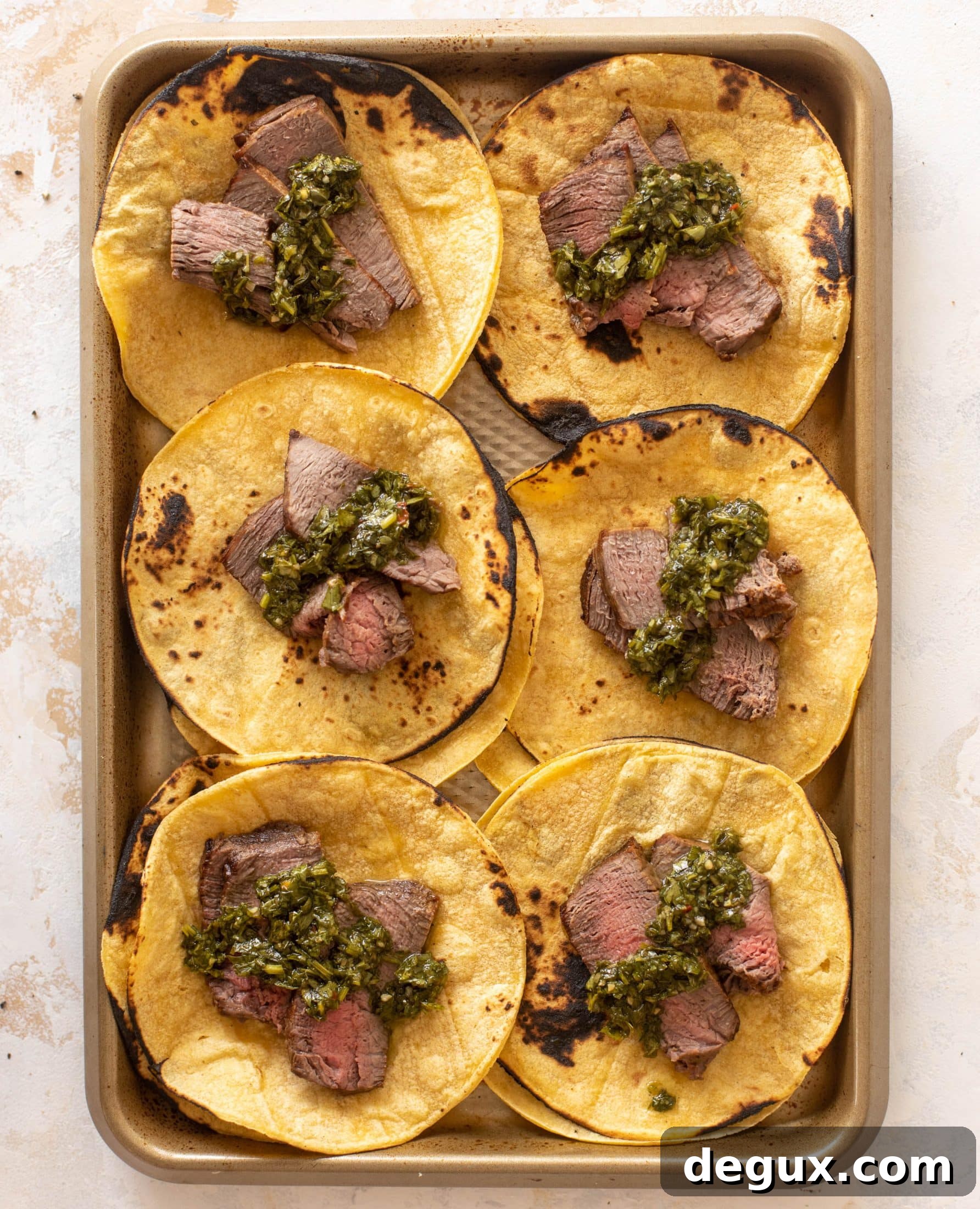 Grilled Steak Tacos with Fresh Chimichurri Sauce 5 grilled steak tacos