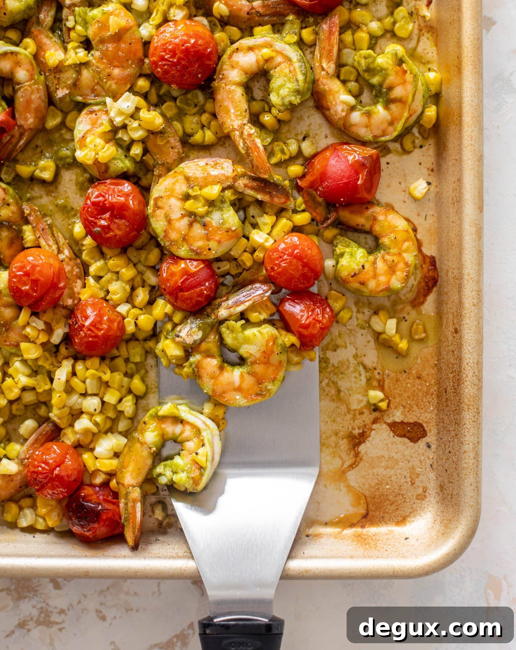 sheet pan summer shrimp and rice bowls