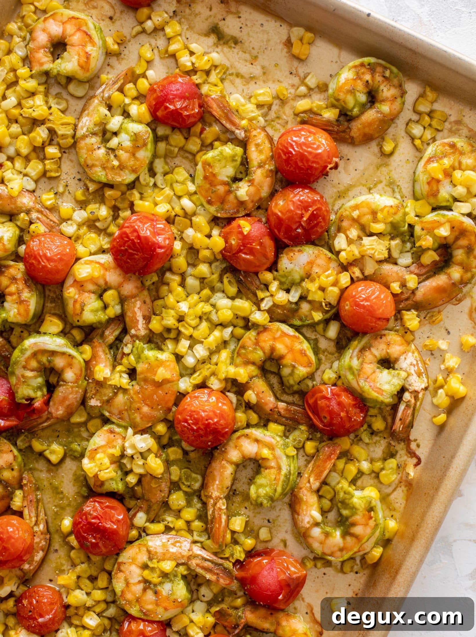 sheet pan summer shrimp and rice bowls