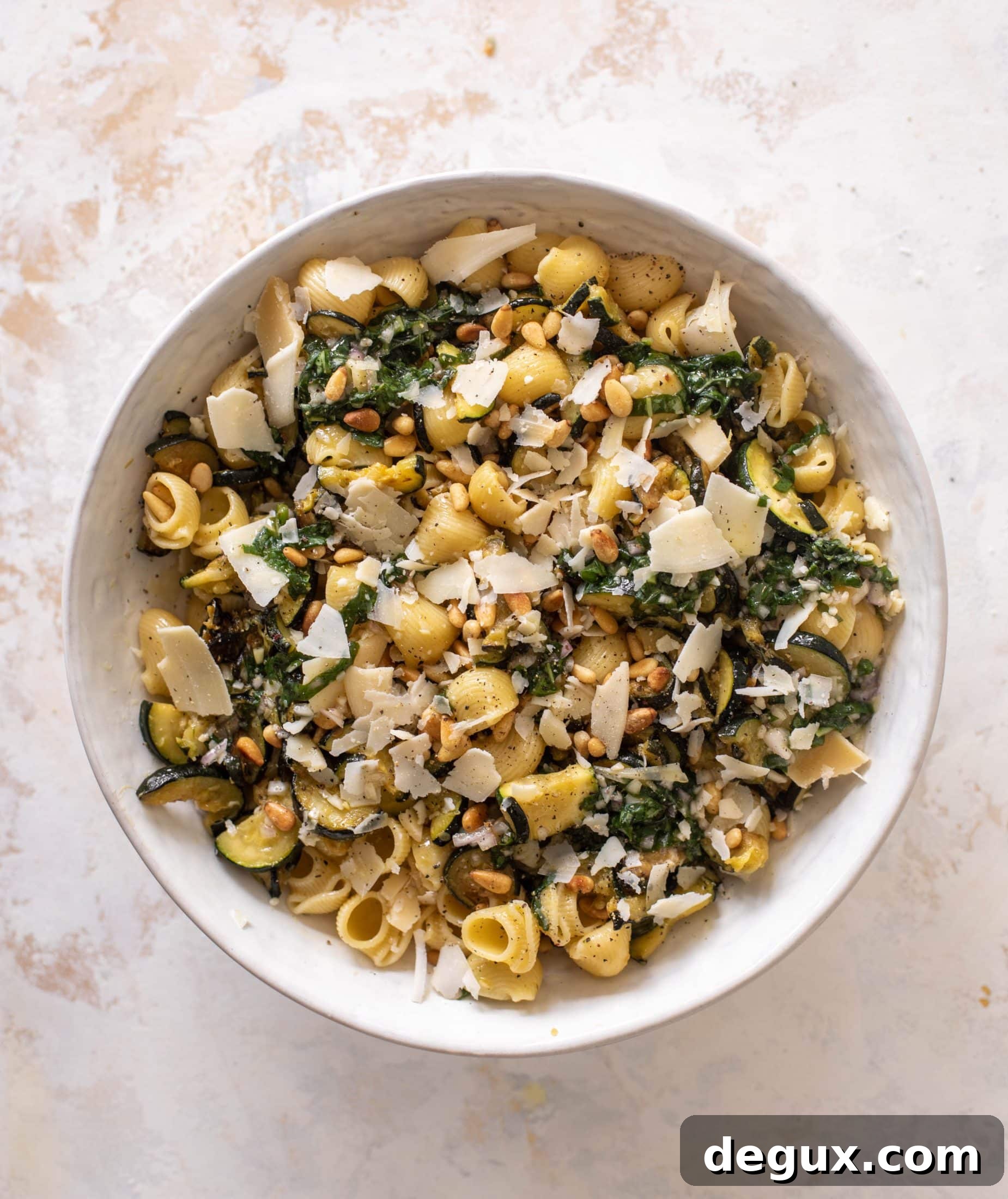 caramelized zucchini pasta salad